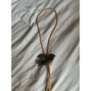 Vintage handmade sparrow bolo tie
